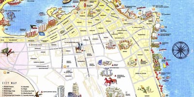 Zemljevid kuvajt turističnih